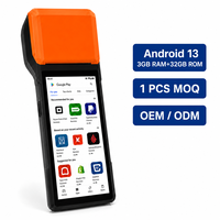 Terminal de point de vente Android 13, 3 Go de RAM, 32 Go de stockage, écran 5,5 pouces, Wi-Fi, appareil mobile portable, SDK gratuit pour le service sur le terrain