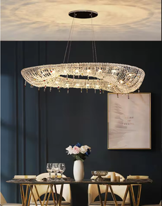 Modern European Hotel K9 <b>Crystal</b> <b>Chandelier</b> Wholesale New Oval Shape Pendant <b>Lights</b> in Stock - Product Image 6