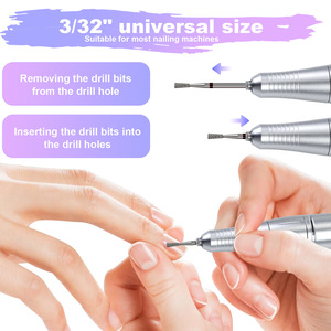 Embouts de ponceuse à ongles en carbure de tungstène, forme champignon, cône inversé, pour éliminer les cuticules et poncer, pour manucure - Product Image 3