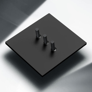 Retro sang trọng màu đen chuyển đổi và chuyển đổi công tắc điều khiển với thép không gỉ Bảng điều chỉnh chuyển đổi, 3 băng đảng 2 cách 110-250 V - Product Image 1