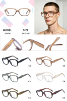 Lunettes anti-lumière bleue BK Square pour hommes et femmes, monture en nylon TR90, verres optiques UV400, marron, vente en gros OEM