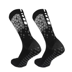 Chaussettes de football à carreaux en <span class=keywords><strong>maille</strong></span> tricotée, antidérapantes, mi-mollet, épaisses, antibactériennes, en polyester, pour compétition et entraînement professionnels, séchage rapide - Product Image 3