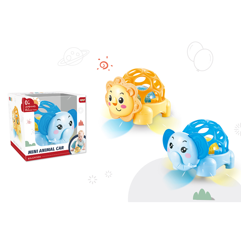 Soft Elephant & Lion Musical Light Sounds Non-Toxic Baby Rattle toys