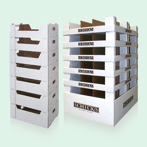 Tùy chỉnh siêu thị bán lẻ các tông Stackable khay hiển thị PDQ hộp chip các loại hạt Cookie Snack tông Pallet hiển thị - Product Image 1