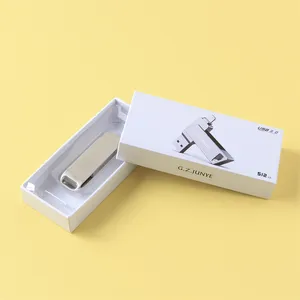 עיצוב צבע הדפסה סיטונאי לעסקים קטנים מתנה קרטון לוגו ספק דואר הדפסת מגירת נייר גלי תיבת USB מותאמת אישית