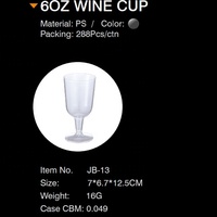 Gobelets jetables en plastique transparent personnalisables avec logo d'usine, 7 oz, en PS, pour fêtes, restaurants, pique-niques, verres à vin, volume personnalisable, moulage par injection