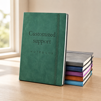 Carnet de notes A5 personnalisé en cuir avec logo imprimé, papier épais 100g, idéal pour étudiants, faible MOQ, cadeaux tendance