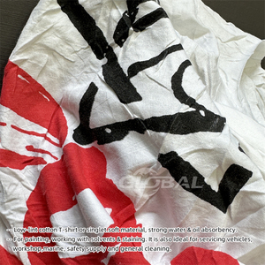 直接綿製の拭き取り布、吸水性のある白いプリント入り拭き布、優れた吸水力を持つ綿布 - Product Image 6