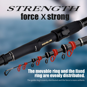 Canne à pêche WildTrek Carbon Jigging & Boat Fishing avec poignée EVA 3,6m-5,3m pour la pêche en mer, en lac et en ruisseau, pour le poisson-chat, la perche, le saumon et la carpe - Product Image 3