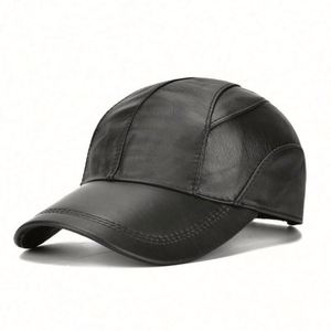 Hot Selling New Arrival Cowhide Fall Winter Sports Caps Baseball Cap <b>Hat</b> Men Outdoor Street Men Genuine Leather <b>Hat</b> - Product Image 5