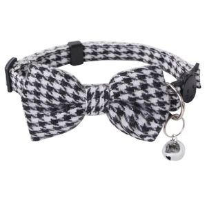 PUPE Modern Cartoon Multi Color Small Cat & <b>Dog</b> Training Collar <b>Bow</b> Tie Bells Soft Adjustable Breakaway Buckle Corduroy Ribbons - Product Image 6