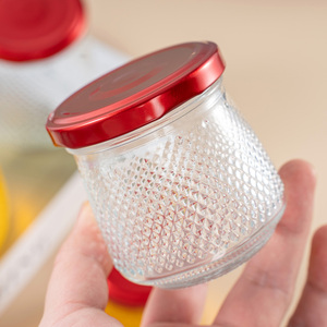 Bocaux en verre de haute qualité pour miel, de qualité alimentaire, à large ouverture, 150 ml, petits et ronds, pour nid d'oiseau, avec couvercle métallique, vente en gros - Product Image 1