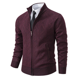<span class=keywords><strong>Cardigan</strong></span> da Uomo 2025, Nuovo Modello Invernale con Collo Alto, <span class=keywords><strong>Slim</strong></span> Fit, Foderato in Pile, Caldo e Spesso, Maglione Lavorato a Maglia per Uomo - Product Image 4