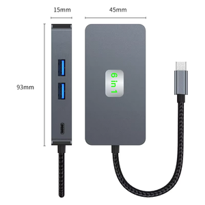 Base de Conexión SYONG 6 en 1 TIPO-C Macho, RJ45+HDMI+USB3.2*<span class=keywords><strong>3</strong></span>+PD (USB3.2) para MacBook Pro, iPad Pro, Chromebook y Más - Product Image 3
