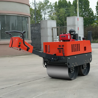 Livraison gratuite Mini rouleau de route Construction de routes Mini rouleau de route compacteur multifonctionnel Double tambour rouleau de route