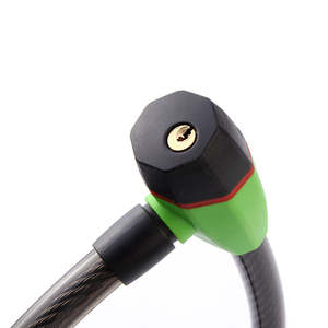 Chaîne de vélo antivol en acier recouvert de PVC à déverrouillage par clé – Vente en gros - Product Image 2