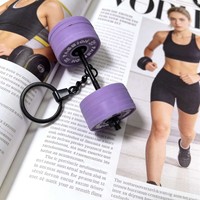 Mochila Ecológica de PVC y Goma con Llavero de Mancuerna Mini y Barra Combinada para Ejercicio y Levantamiento de Pesas, de Fabricante de Artículos Deportivos y de Fitness