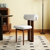 Chaise de salle à manger en bois massif de style italien Vanca, chaise de salon simple, chaise de négociation