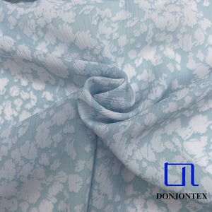 Nuevo diseño barato 100% poliéster crepé Georgette estampado Gloden revestimiento para mujer tela de vestido largo - Product Image 3