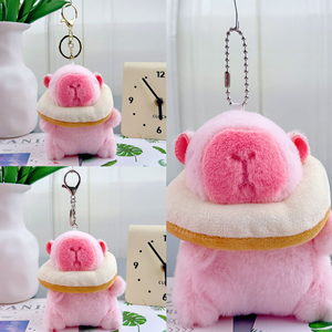 Bonito muñeco de peluche Capybara, almohada, diseño de <span class=keywords><strong>pan</strong></span>, relleno de algodón PP, juguete de peluche lavado, 20cm para cumpleaños, regalos de San Valentín - Product Image 5