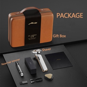 Rasoir électrique allemand de conception allemande, 700 mAh, utilisation humide et sèche, rasoir portable à trois lames, interrupteur à glissière agile, nouveau rasoir à barbe - Product Image 6