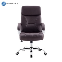 Chaise de bureau exécutive en cuir efficace, design ergonomique, style contemporain, fonctionnalités multifonctions, base chromée réglable