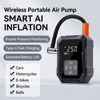 Nouveau Compresseur d'Air Portable Sans Fil 150 PSI 2026 pour Voiture, Moto, Vélo et Ballons – Pompe à Pneus Électrique Numérique Sans Cordon