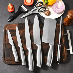 ชุดมีดสแตนเลส 9 ชิ้น ด้ามจับแบบกลวง มีดเชฟ มีดผลไม้ ชุดของขวัญ มีดครัว - Product Image 2