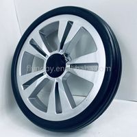 Roue de poussette de 8 pouces avec pneu EVA et jante en plastique pour poussette bébé