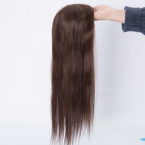 วิก0.11ลูกไม้ด้านหน้าสำหรับผู้หญิงผมแท้เรมี่ยุโรปสีน้ำตาล - Product Image 2