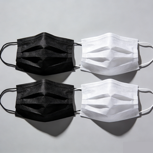 Masque facial jetable en tissu non tissé 3 plis avec filtre en tissu non tissé et clip nasal réglable - Product Image 2