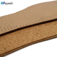 Semelles intérieures en cuir véritable de porc fendu avec grain anti-dérapant pour chaussures, matériau de qualité supérieure, semelles en latex pour chaussures