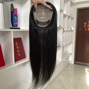 Wholesale in Stock 5x6.5 100% Raw Virgin European Russian Human Hair Topper Natural Color Silk <b>Toupees</b> for Hair Loss Women - Product Image 6
