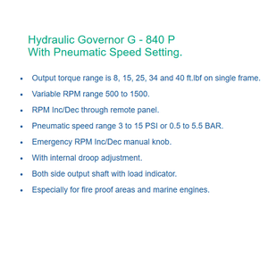 High-Efficiency Actuator with Pneumatic Speed Control for Diesel, Marine, and Industrial Power <b>Plant</b> Engines - Product Image 6