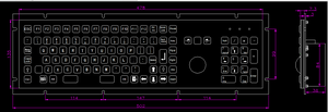Servicio de fábrica que se adapta al entorno duro teclado de quiosco Teclado inoxidable IP65 - Product Image 5