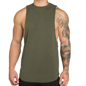 Canotta da palestra da <span class=keywords><strong>uomo</strong></span> in cotone organico di nuovo Design canotta da Bodybuilding canottiera da allenamento <span class=keywords><strong>senza</strong></span> maniche T-shirt Fitness - Product Image 5