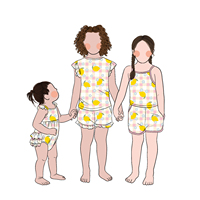 Groothandel Eenvoudige Bedrukte Schattige Zomer 2 Stuks Ruches Mouwen Shorts Set Meisjes Loungewear Kleding Set Voor Kinderen