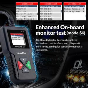 เครื่องมือสแกน DIY แบบ 16 พิน สำหรับอ่านโค้ด OBD2 รุ่น YA101 ลบโค้ด ทดสอบแบตเตอรี่ ทดสอบเซ็นเซอร์ O2 แสดงข้อมูลกราฟ - Product Image 4