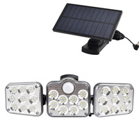 Kanlong Détecteur de mouvement Led Projecteur Solaire Extérieur IP 65 Étanche Sans fil Sécurité Applique Jardin Cour Lumière