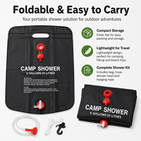 Sac de Douche Pliant Carré en PVC Grande Capacité pour Extérieur, Sac de Rangement d'Eau Portable pour Pique-nique et Tente, Sac de Douche d'Extérieur Assorti