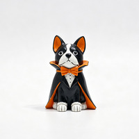 Figurine en résine de Labrador vampire squelette effrayant, statue d'animal de compagnie pour Halloween, décoration de fenêtre et de bureau