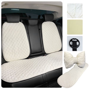 Housse de siège de coussin de voiture de luxe blanc dentelle <span class=keywords><strong>bulle</strong></span> femmes Auto luxe couverture intérieure nœud papillon appui-tête taille oreiller ceinture de sécurité couverture - Product Image 3