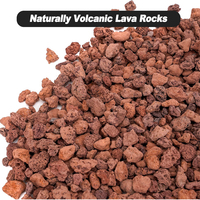 Pierre de lave volcanique naturelle granulaire de basalte de marque GREENWATER, rouge, noir, marron, pour décoration d'aquarium, diffuseur d'arômes, USA