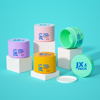 15ml, 30ml, 50ml, 80ml, 100ml, emballage cosmétique, conteneur de beurre pour le corps, pot de crème de lotion pour le corps en plastique pet rose avec couvercle en plastique
