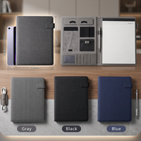 Porte-documents polyvalent OEM pour le commerce de détail, avec support de téléphone et rangement pour casque, idéal pour les réunions de bureau, personnalisable
