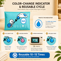 Sachets déshumidificateurs réutilisables en gel de silice avec indicateur de couleur pour armoire, placard et meuble à chaussures en Corée