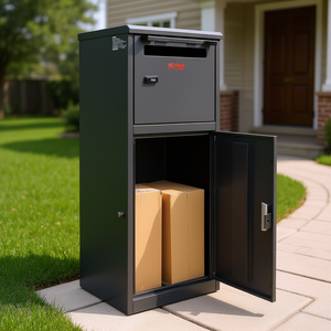 Boîte à colis en acier galvanisé Vevor 44 pouces avec serrure codée, accès frontal, boîte aux lettres autoportante pour colis - Product Image 2