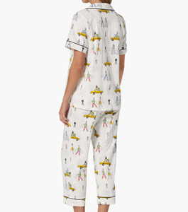 Nuevo Diseño <span class=keywords><strong>de</strong></span> Ropa <span class=keywords><strong>de</strong></span> Dormir <span class=keywords><strong>de</strong></span> Manga Corta para Mujer, Pijama <span class=keywords><strong>de</strong></span> Algodón Estampado, Ropa <span class=keywords><strong>de</strong></span> <span class=keywords><strong>Noche</strong></span> para el Hogar, Suave y Transpirable, Conjunto <span class=keywords><strong>de</strong></span> Pijama para Mujer - Product Image 4