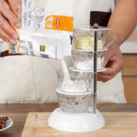 Vente directe d'usine étagère à épices verticale boîte d'assaisonnement Combo multi-couche étagère de rangement de cuisine salière boîte d'assaisonnement rotative