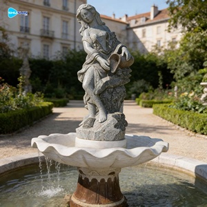 <span class=keywords><strong>Fontana</strong></span> a Muro da Giardino con Scultura in Marmo <span class=keywords><strong>di</strong></span> Donna, Statua Femminile con Cascata - Product Image 3